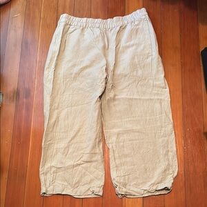 Renuar Beige Wide-Leg Pants